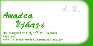 amadea ujhazi business card